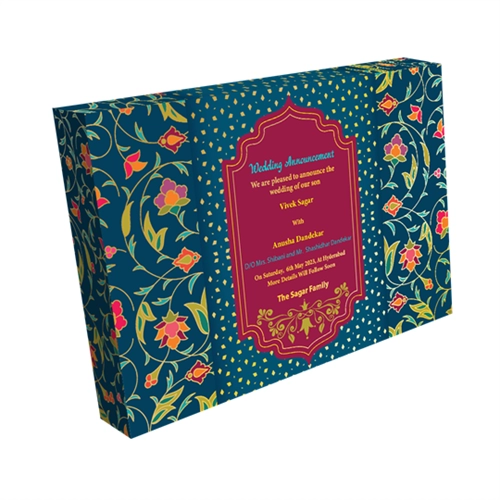 Wedding Announcement Gift Box Premium Gold 3 x 75G Dry Fruits